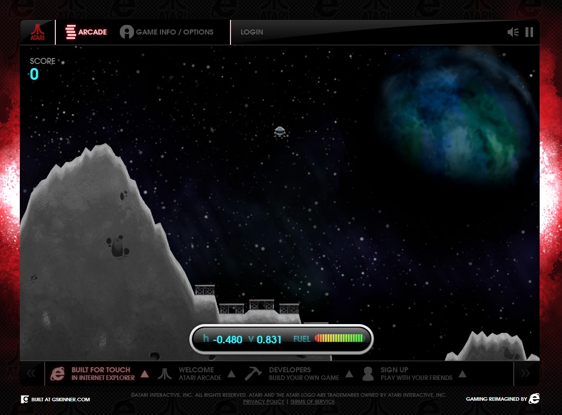 lunar lander video game